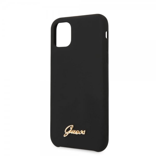 Guess iPhone 11 Cover Silikone Vintage Sort
