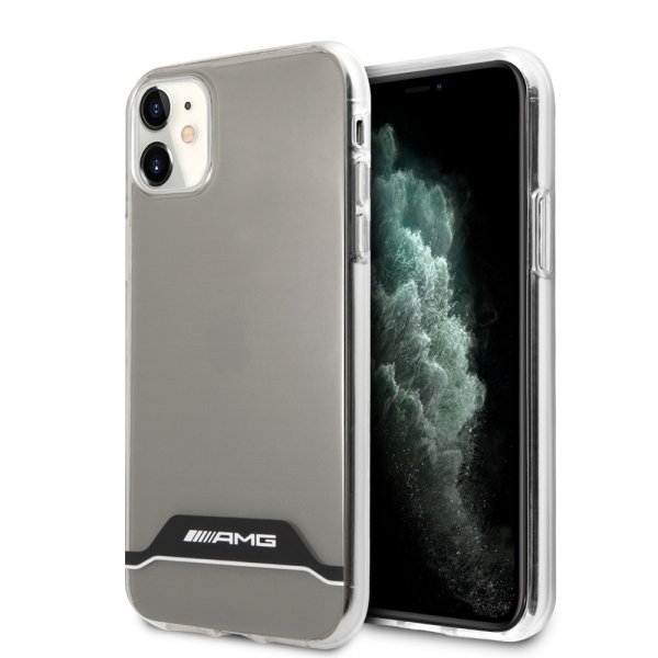 AMG iPhone 11 Cover Stripes Horizontal Klar Sort