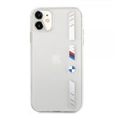 BMW iPhone 11 Cover Stripes Silver Transparent