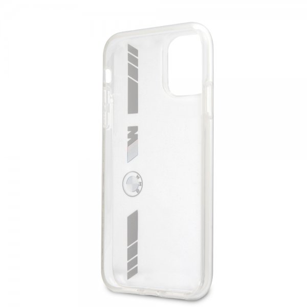 BMW iPhone 11 Cover Stripes Silver Transparent