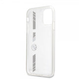 BMW iPhone 11 Cover Stripes Silver Transparent
