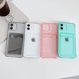 iPhone 11 Cover Kortholder Stødsikker Grå
