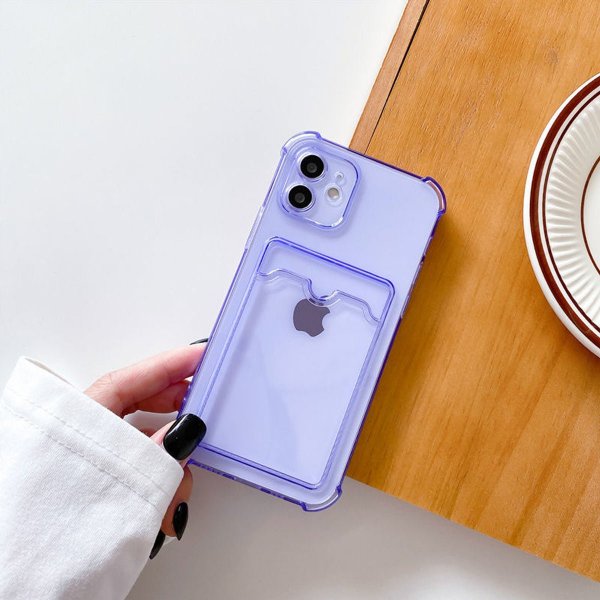 iPhone 11 Cover Kortholder Stødsikker Lilla