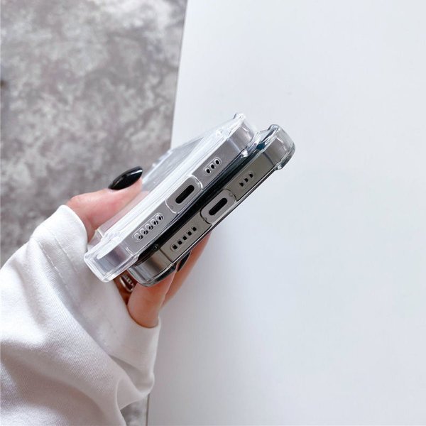 iPhone 11 Cover Kortholder Stødsikkert Gennemsigtigt