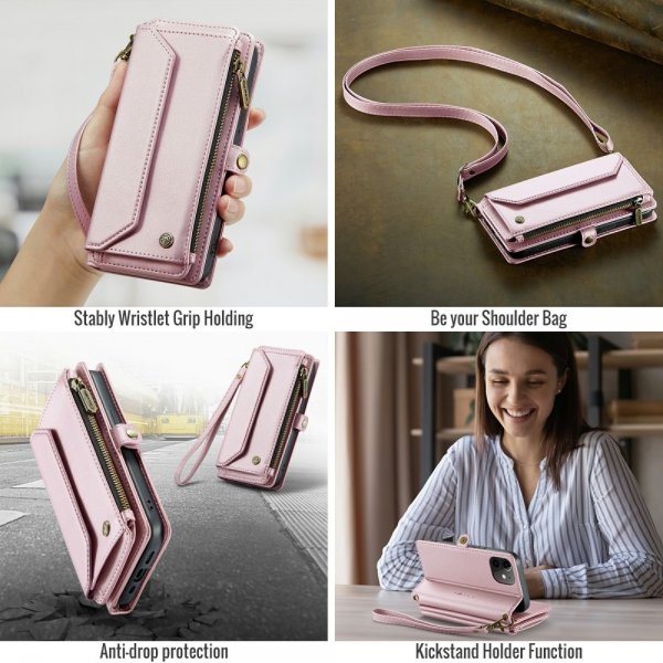 CaseMe iPhone 12/iPhone 12 Pro Etui C36 Serie Rosa