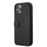 Ferrari iPhone 12/iPhone 12 Pro Etui Logo Perforeret Sort