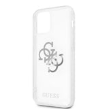Guess iPhone 12/iPhone 12 Pro Cover 4G Logo Silver Klar