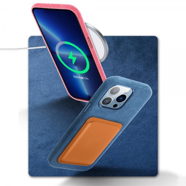 iPhone 12/iPhone 12 Pro Cover Alcantara MagSafe Grøn