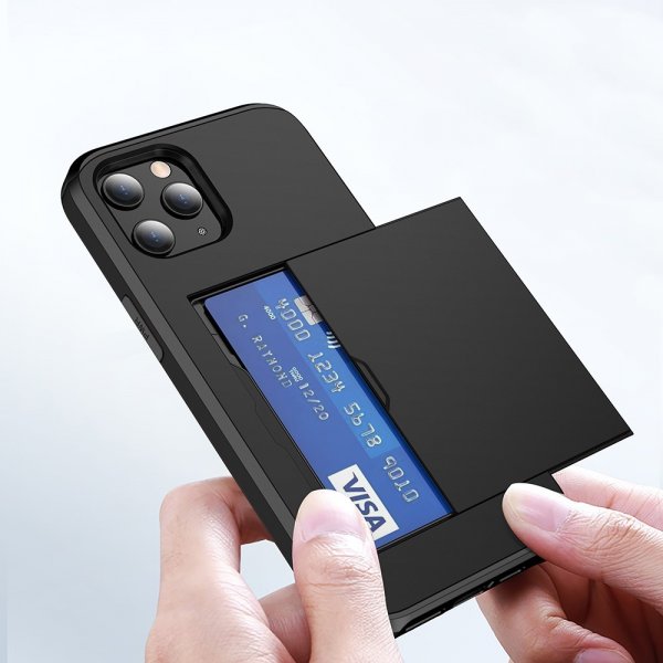 iPhone 12/iPhone 12 Pro Cover Card Slide Blå