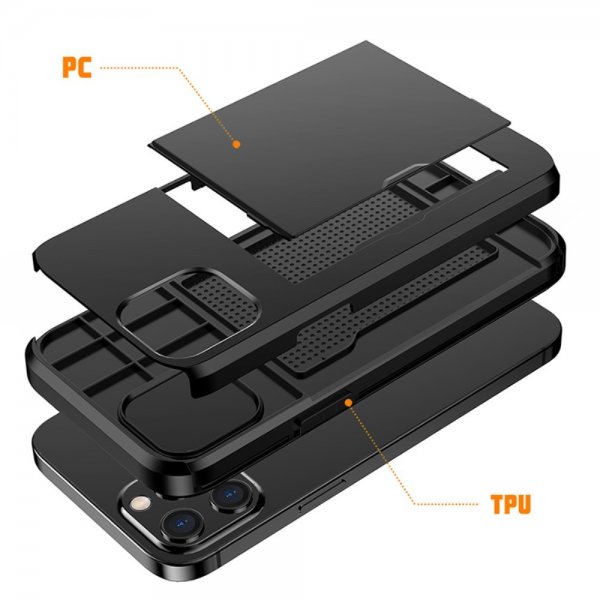 iPhone 12/iPhone 12 Pro Cover Card Slide Blå