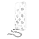 Guess iPhone 12/iPhone 12 Pro Cover Chain Peony Silver