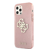 Guess iPhone 12/iPhone 12 Pro Cover Fuld Glitter Rosa
