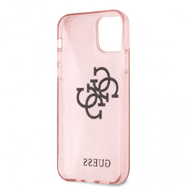 Guess iPhone 12/iPhone 12 Pro Cover Fuld Glitter Rosa