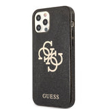 Guess iPhone 12/iPhone 12 Pro Cover Fuld Glitter Sort