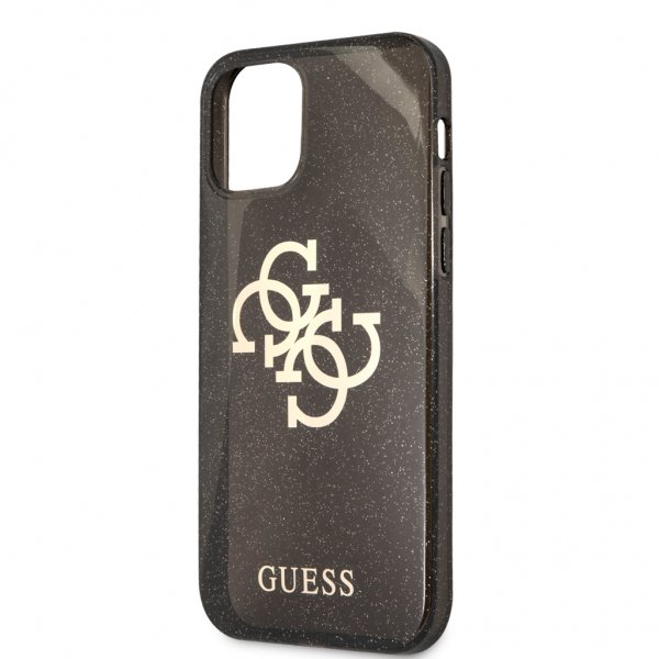 Guess iPhone 12/iPhone 12 Pro Cover Fuld Glitter Sort