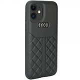 Audi iPhone 12/iPhone 12 Pro Cover Ægte Læder Etui Sort