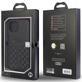 Audi iPhone 12/iPhone 12 Pro Cover Ægte Læder Etui Sort