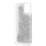 Guess iPhone 12/iPhone 12 Pro Cover Liquid Glitter Sølv Klar