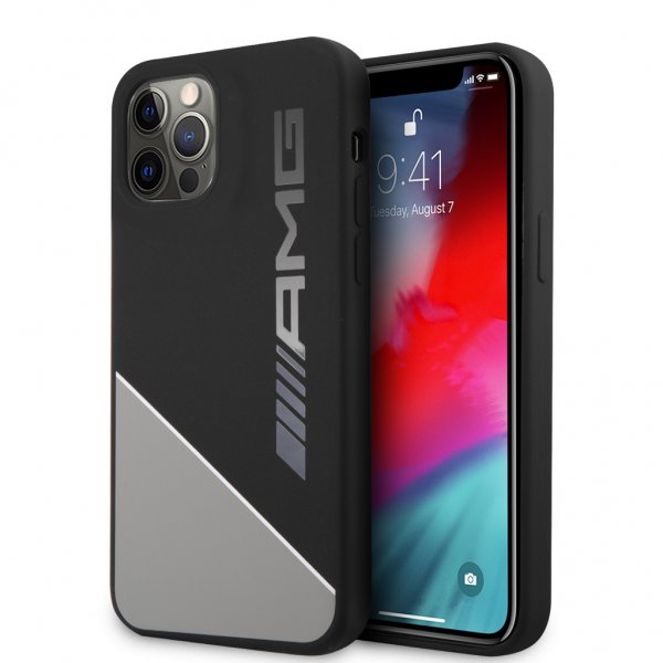 AMG iPhone 12/iPhone 12 Pro Cover Liquid Silicone Grå