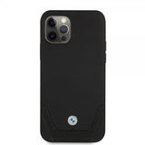 BMW iPhone 12/iPhone 12 Pro Cover Logo Perforeret Sort