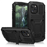 R-JUST iPhone 12/iPhone 12 Pro Cover Metal Stødsikkert Sort
