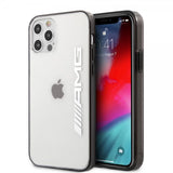 AMG iPhone 12/iPhone 12 Pro Cover Metallisk Sort Transparent