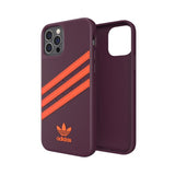 Adidas iPhone 12/iPhone 12 Pro Cover Støbt Etui PU Maroon/Solar Orange