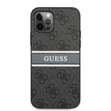 Guess iPhone 12/iPhone 12 Pro Cover Printed Stripe Grå