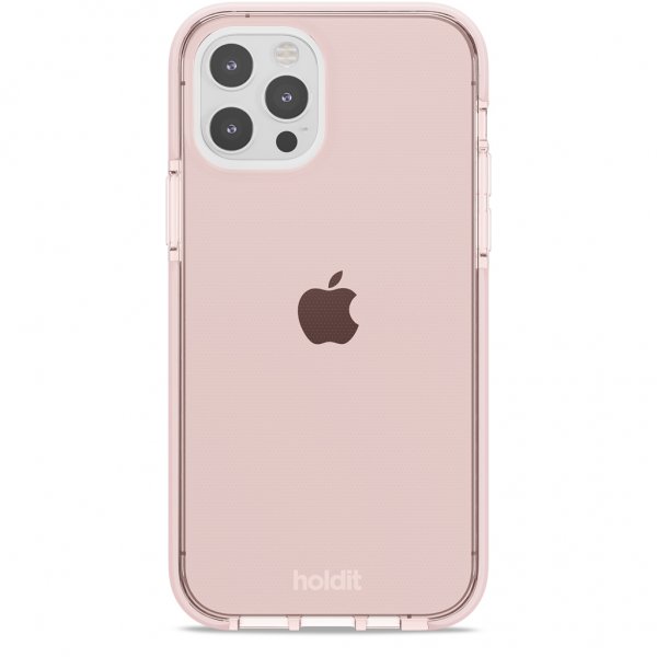 Holdit iPhone 12/iPhone 12 Pro Cover Seethru Blush Pink