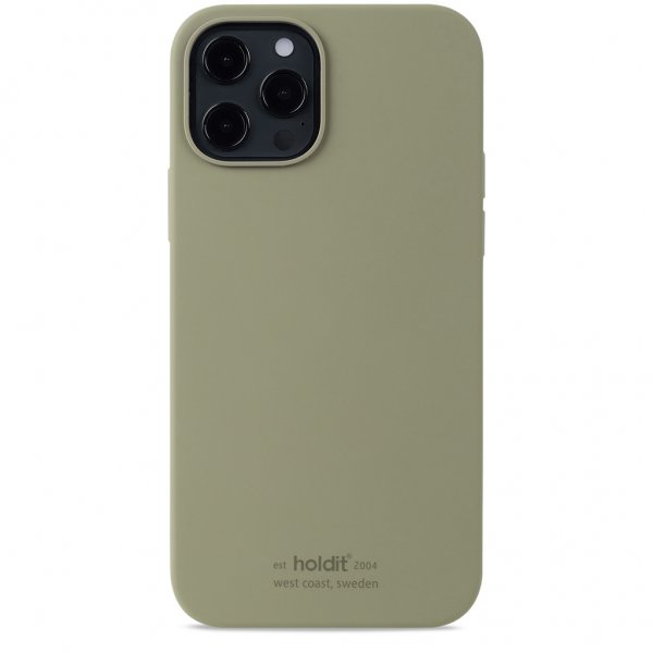 holdit iPhone 12/iPhone 12 Pro Cover Silikone Khaki Green