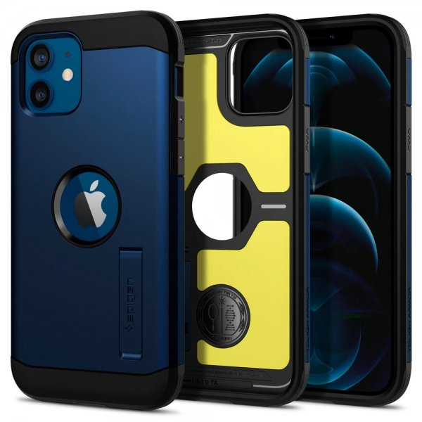 Spigen iPhone 12/iPhone 12 Pro Cover Tough Armor Navy Blue