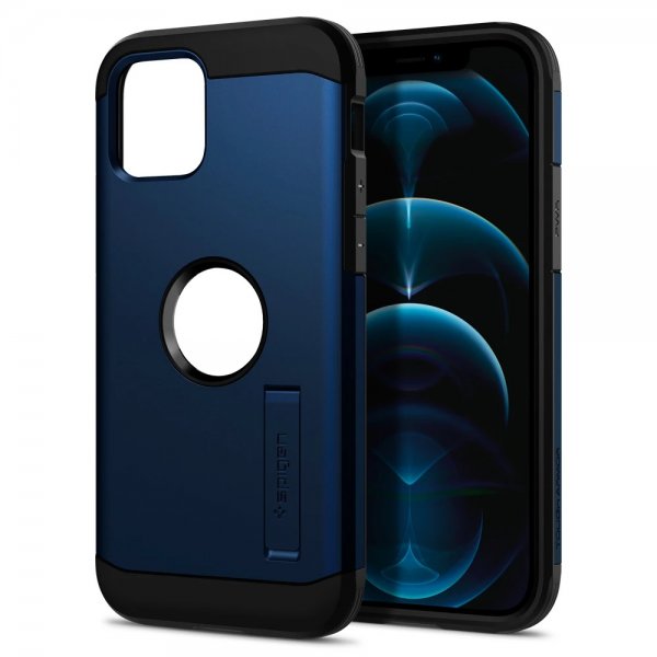Spigen iPhone 12/iPhone 12 Pro Cover Tough Armor Navy Blue