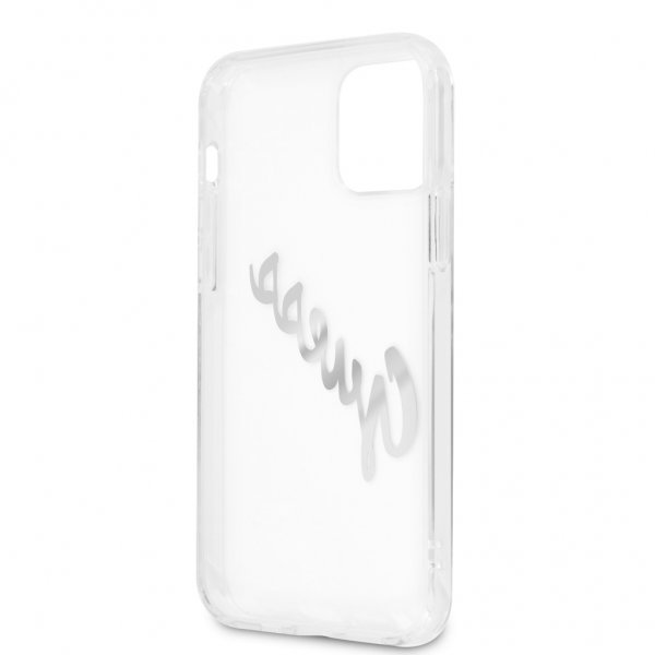 Guess iPhone 12/iPhone 12 Pro Cover Vintage Script Silver Klar