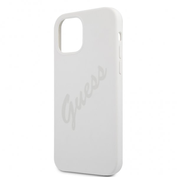 Guess iPhone 12/iPhone 12 Pro Cover Vintage Silicone Cream