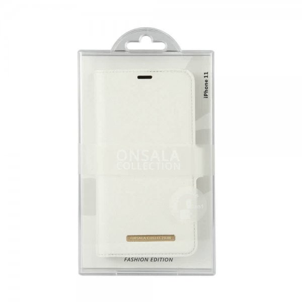 Onsala iPhone 12/iPhone 12 Pro Etui Fashion Edition Aftageligt Cover Saffiano White