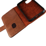 Rvelon iPhone 12 Mini Cover Ægte Læder Brun