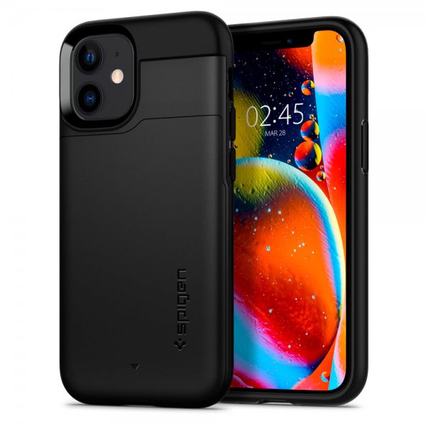 Spigen iPhone 12 Mini Cover Slim Armor CS Sort