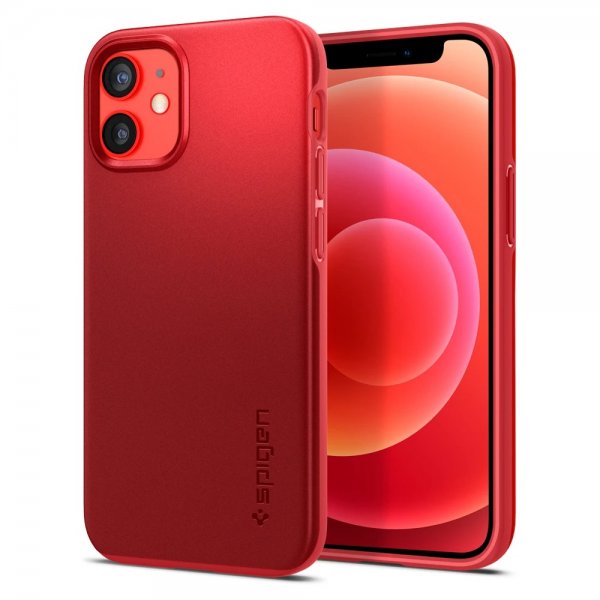Spigen iPhone 12 Mini Cover Thin Fit Rød