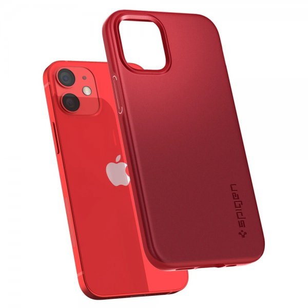Spigen iPhone 12 Mini Cover Thin Fit Rød