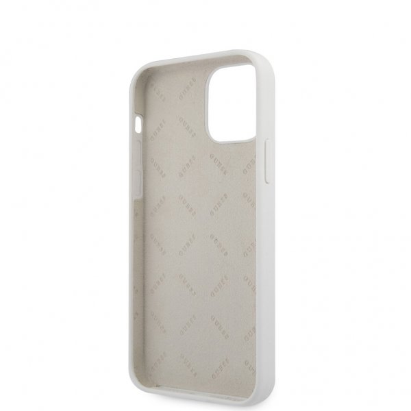 Guess iPhone 12 Mini Cover Vintage Silikone Cream