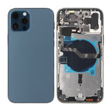 iPhone 12 Pro Max Bagside med Komplet Ramme OEM - Blå