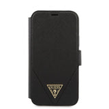 Guess iPhone 12 Pro Max Cover Gold Triangle Saffiano Sort