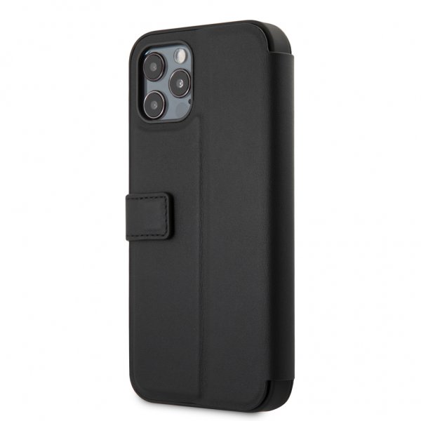 Ferrari iPhone 12 Pro Max Cover Logo Perforeret Sort