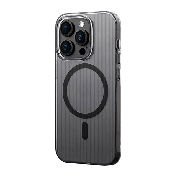 iPhone 12 Pro Max Cover Bølget MagSafe Sort