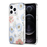 iPhone 12 Pro Max Cover Blomstermønster MagSafe Rød Blå