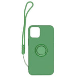 iPhone 12 Pro Max Cover Silikone med Ringholder Grøn