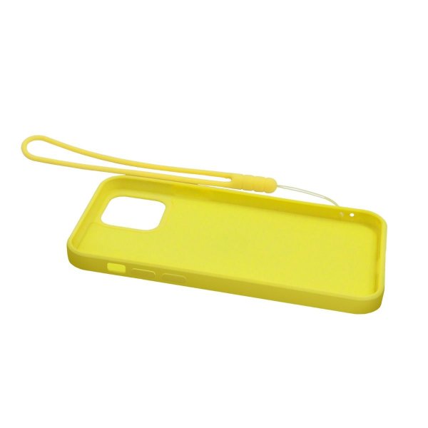 iPhone 12 Pro Max Silikone Cover med Ringholder Gul