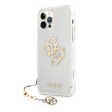 Guess iPhone 12 Pro Max Cover 4G Logo Guld Klar
