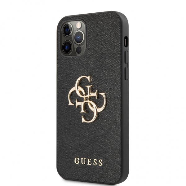 Guess iPhone 12 Pro Max Cover 4G Logo Saffiano Sort