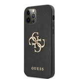 Guess iPhone 12 Pro Max Cover 4G Logo Saffiano Sort